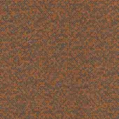 Irregular orange texture with dark blue and gray accents, dense woven pattern, granular visual structure, no discernible motif.